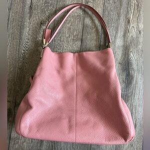 COACH Pink Handbag Coach Phoebe Pebbled Leather Shoulder Purse